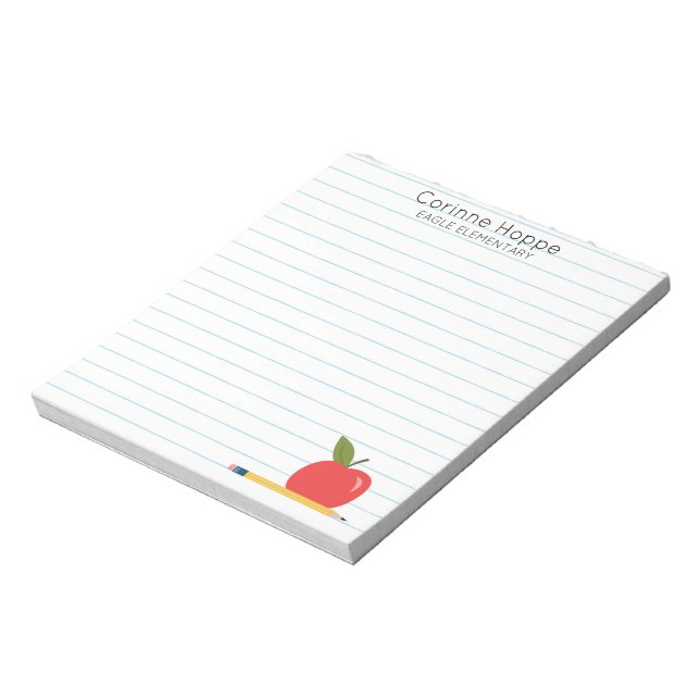 Bloc De Notas Notepad de profesor personalizado (Lado Izquierdo)