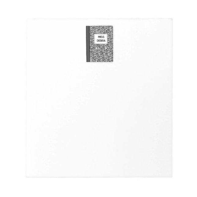 Bloc De Notas Notepad de profesor personalizado (Frente)