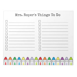 Bloc De Notas Notepad de profesor personalizado