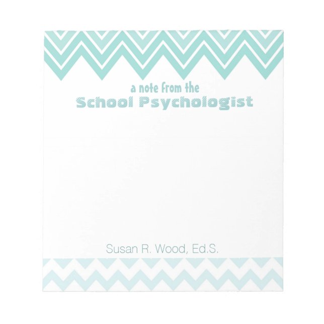 Bloc De Notas Notepad de psicólogo de la escuela personalizado A (Frente)
