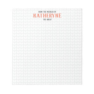 Bloc De Notas Notepad de puntal de Knit personalizado naranja