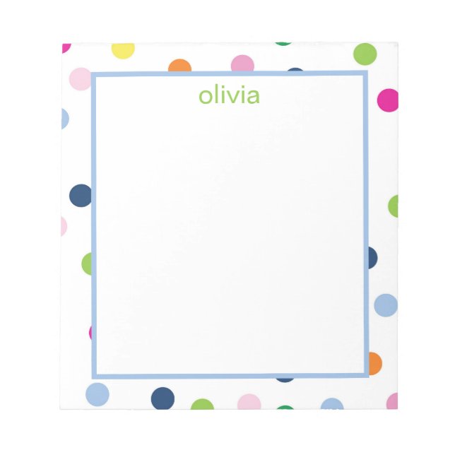 Bloc De Notas Notepad de punto de polka (Frente)