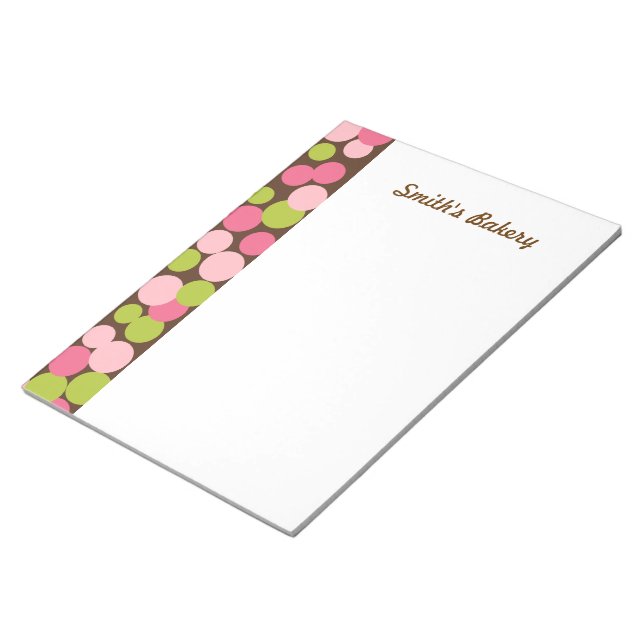 Bloc De Notas Notepad de puntos de personalizado Candy Polka (Lado Derecho)