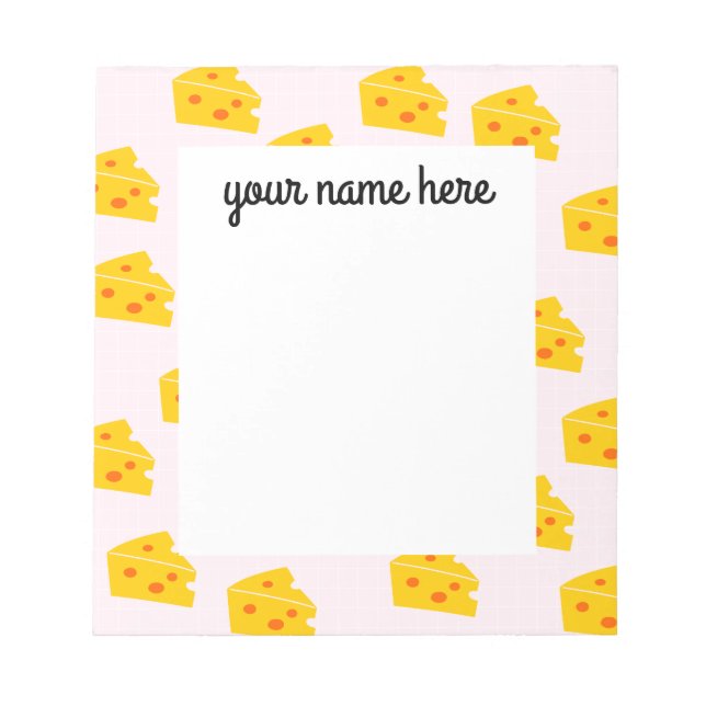 Bloc De Notas Notepad de queso personalizado (Frente)