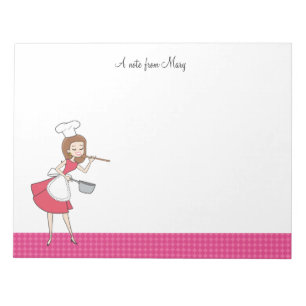Bloc De Notas Notepad de receta Chica personalizado