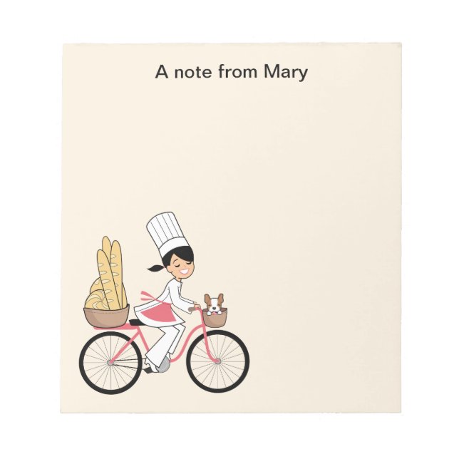 Bloc De Notas Notepad de receta Chica personalizado (Frente)