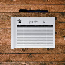 Bloc De Notas Notepad de registro de cliente de Barbershop