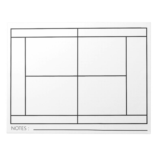 Bloc De Notas Notepad de registro de tenis (Frente)