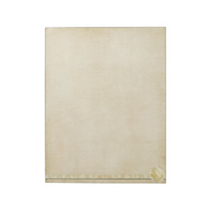 Bloc De Notas Notepad de Rosa de crema vintage