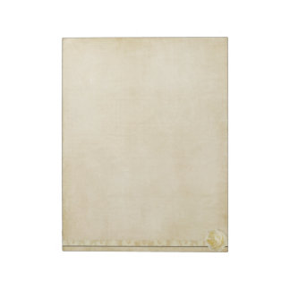 Bloc De Notas Notepad de Rosa de crema vintage