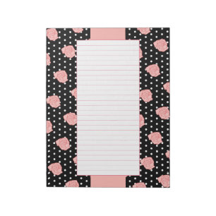 Bloc De Notas Notepad de rosas rosadas