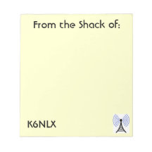 Notepad de Rótulo de llamadas de radio amateur ama