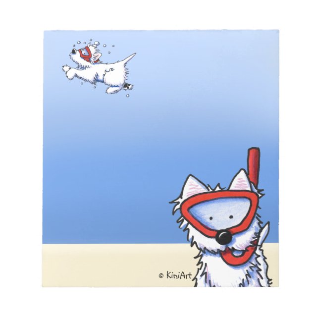 Bloc De Notas Notepad de Snorkel Westies (Frente)