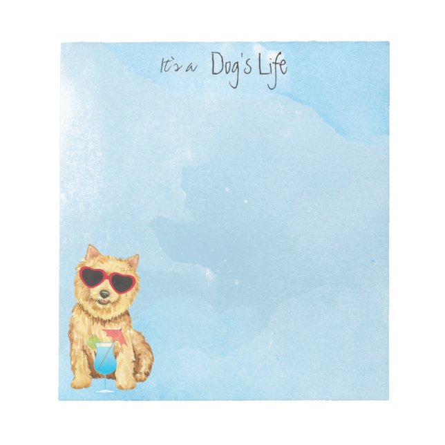 Bloc De Notas Notepad de Summer Norwich Terrier (Frente)