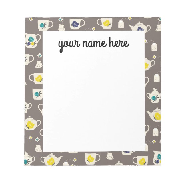 Bloc De Notas Notepad de Tea Lover personalizado (Frente)