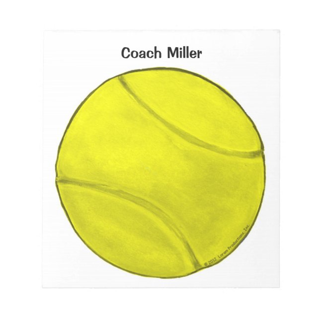 Bloc De Notas Notepad de tenis personalizado (Frente)