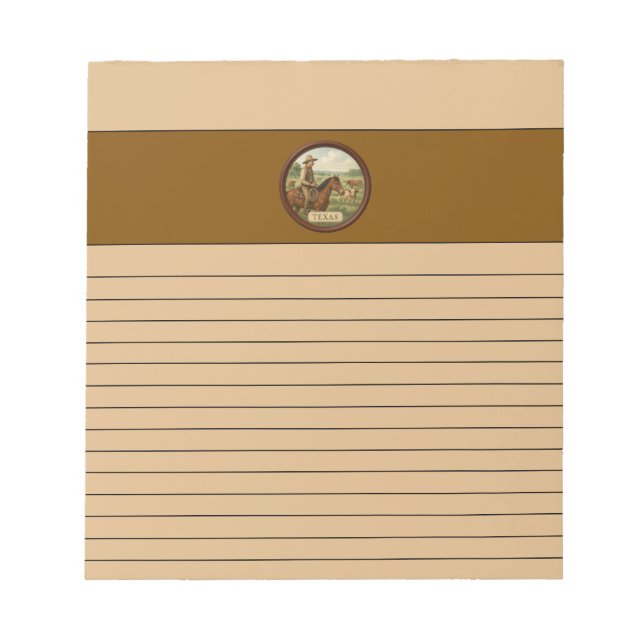 Bloc De Notas Notepad de Texas Cowboy (Frente)