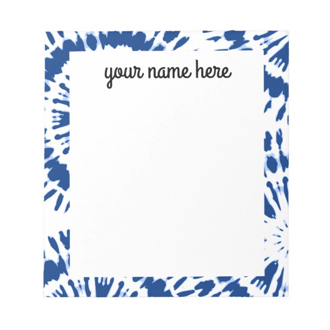 Bloc De Notas Notepad de tinte azul índigo personalizado (Frente)