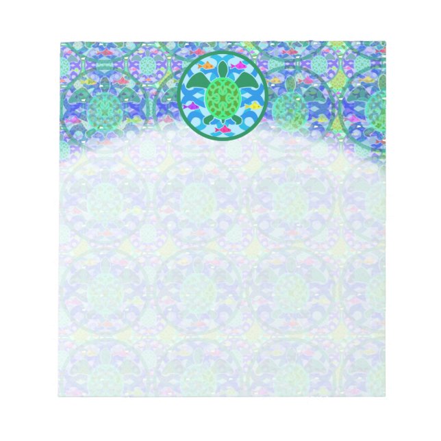 Bloc De Notas Notepad de tortuga del Mar Verde (Frente)