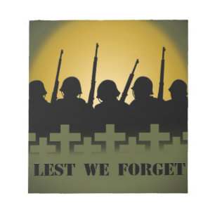 Bloc De Notas Notepad de tributo militar para que no olvidemos e