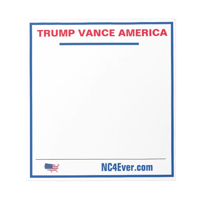 Bloc De Notas Notepad de TRUMP VANCE AMERICA (Frente)