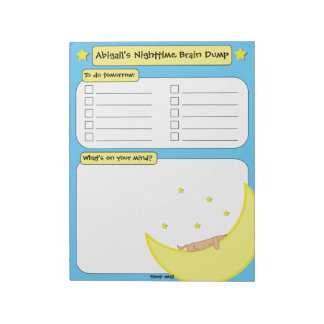 Bloc De Notas Notepad de volcado cerebral nocturno personalizado