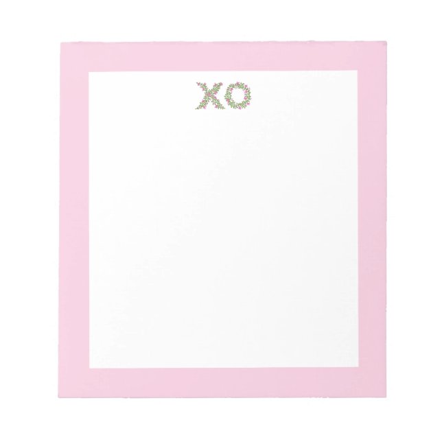 Bloc De Notas Notepad de XO floral (Frente)