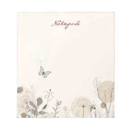 Bloc De Notas Notepad decorated with wild plant illustrations