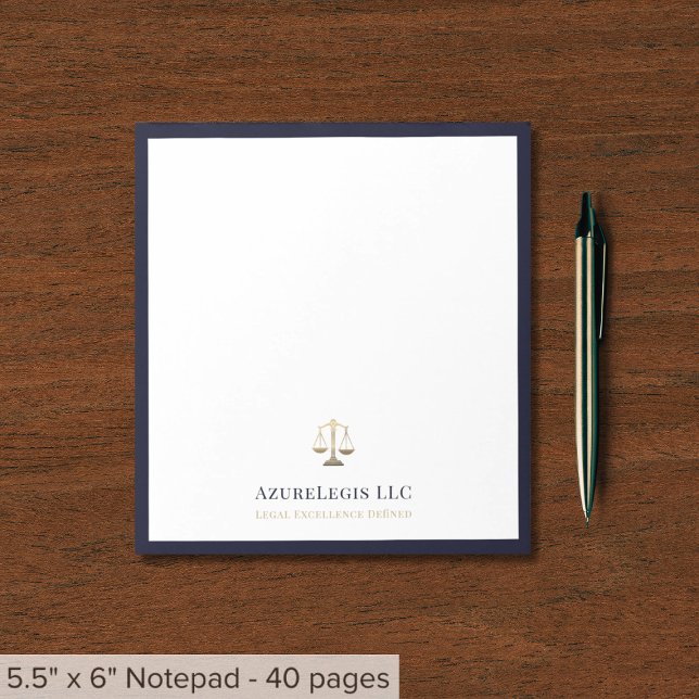 Bloc De Notas Notepad del abogado de la Escala de Justicia Navy  (Subido por el creador)