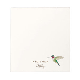 Bloc De Notas Notepad del colibrí de cola ancha personalizado