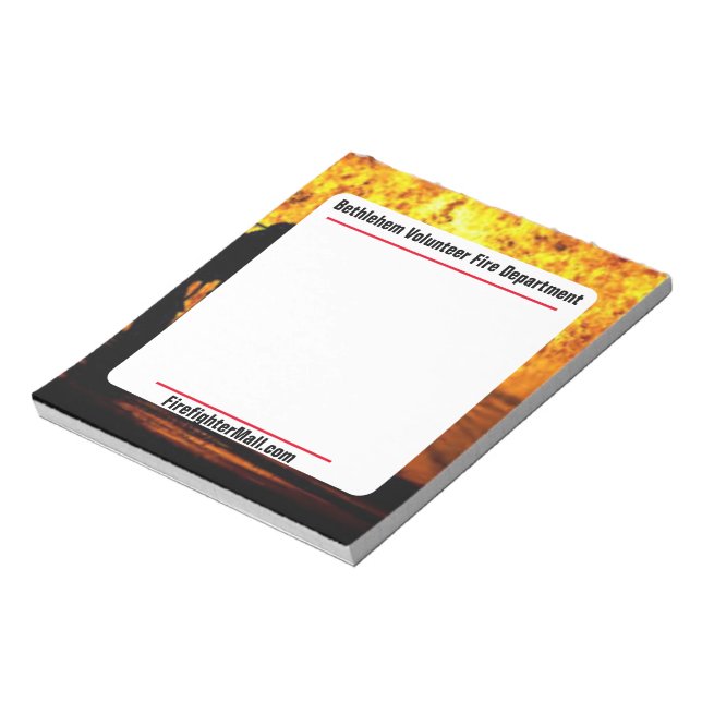 Bloc De Notas Notepad del Departamento de Bomberos de los Volunt (Lado Izquierdo)