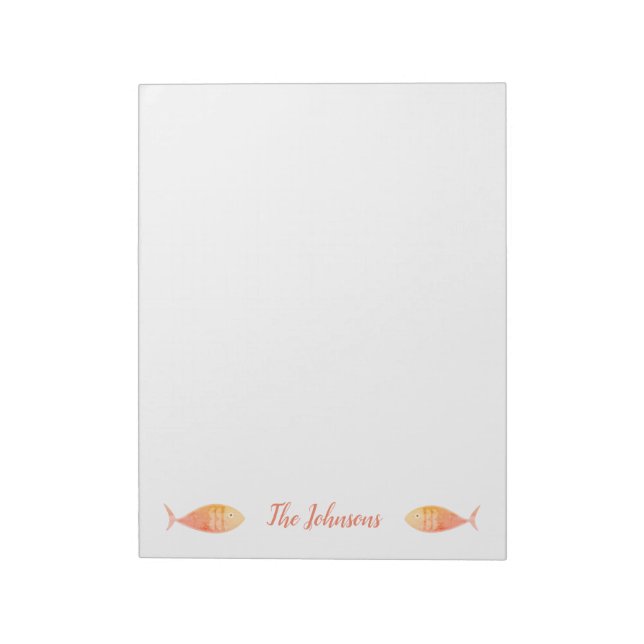 Bloc De Notas Notepad del grupo de peces de Salmon (Lado Izquierdo)