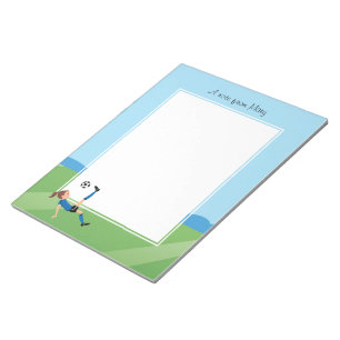 Bloc De Notas Notepad del jugador de fútbol de chica