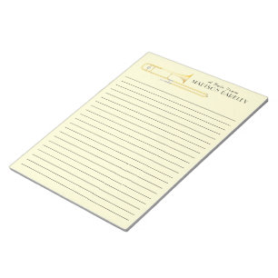 Bloc De Notas Notepad del maestro de bandas de músicos trombón