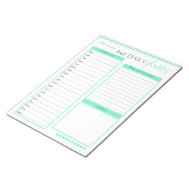 Bloc De Notas Notepad del Personalizado de Planner de Cute Green