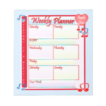 Notepad del personalizado Melody Weekly Planner