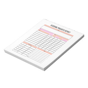 Bloc De Notas Notepad del planificador de informes de progreso a