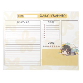 Bloc De Notas Notepad del planificador diario Anime Chica