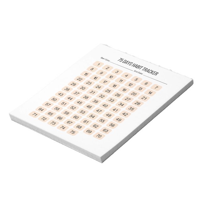 Bloc De Notas Notepad del planificador Habit Tracker (Lado Izquierdo)