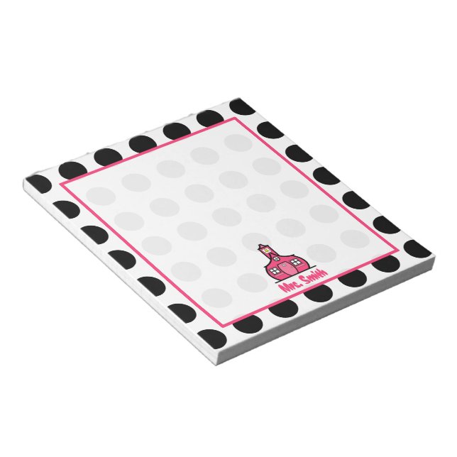 Bloc De Notas Notepad del profesor de Punto Polka (Lado Derecho)