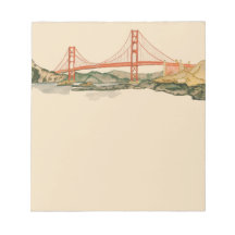 Notepad del puente Golden Gate de San Francisco