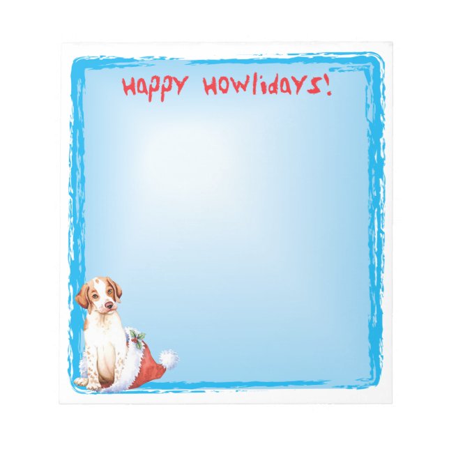 Bloc De Notas Notepad del puntero Happy Howlidays (Frente)