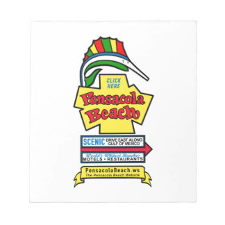 Bloc De Notas Notepad del Rótulo Pensacola Beach