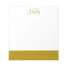 Notepad dorado de estilo