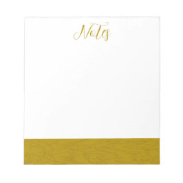Bloc De Notas Notepad dorado de estilo