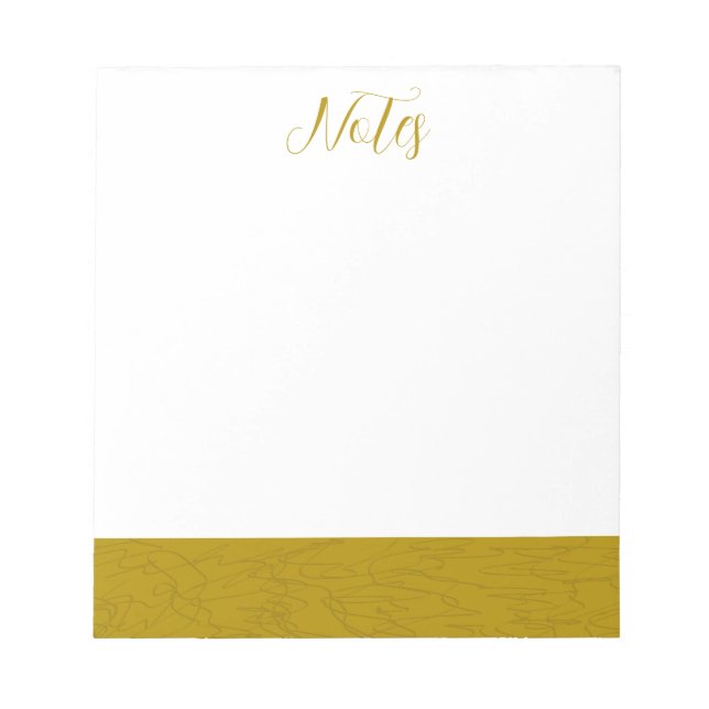 Bloc De Notas Notepad dorado de estilo (Frente)