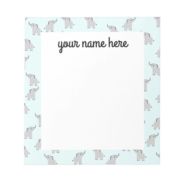 Bloc De Notas Notepad elefante personalizado (Frente)