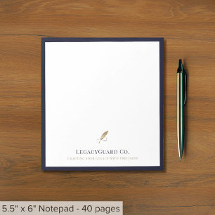 Bloc De Notas Notepad elegante Gold Quill