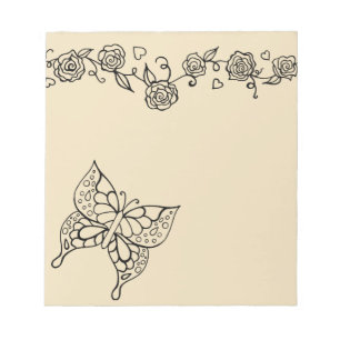 Bloc De Notas Notepad elegante mariposa