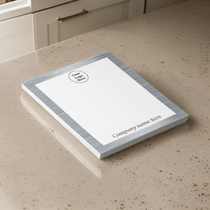 Bloc De Notas Notepad elegante metálico plateado